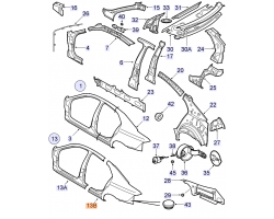 SEITENWANDBLECH für SAAB, Original-Ersatzteil - OE Nr. 12801354