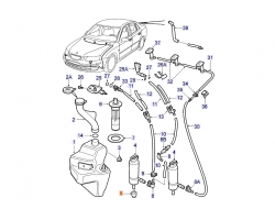 Dichtung / Buchse Waschwasserpumpe Waschanlage SAAB 9-3 II 2003-2014