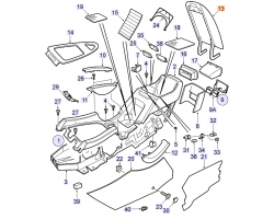 Arm Rest Centre Console between Front Seats Genuine SAAB 9-3 II Convertible Model Year 2004-2012, Colour Code / Trim Colour K28 K29 Grey