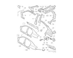 Füllblech Karosserie SAAB 9-3 II, Original-Ersatzteil - OE Nr. 12803749