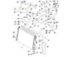 Water hose / Coolant Pipe SAAB 9-3 II 1.9 TiD 8V / 1.9 TiD 16V Z1DTH , For cars with parking heater kit, Genuine Part - Part #. 12804237