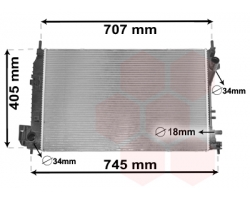 Kühler / Wasserkühler / Motorkühler OPEL Vectra C Signum 2.8 V6 turbo SAAB 9-3 II 2.8 V6 turbo CADILLAC BLS 2.8 V6 turbo