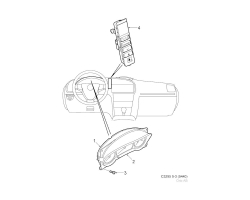 Instrument Unit Instrument Cluster KM/H Odometer SAAB 9-3 II, Genuine Part - Part #. 12808619