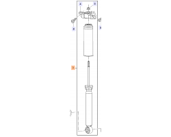 Stossdämpfer Stoßdämpfer hinten SAAB 9-5 II 2010-2011 Hinterer Stoßdämpfer kpl. 4D CODE LINKS=84 Ohne ständige Dämpfungssteuerung , Ausgen. tiefergelegtes Sportfahrwerk Ohne Allradantrieb (XWD)