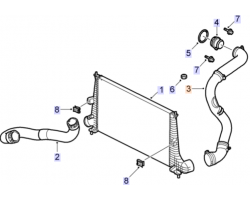 Kanal / Ladeluftschlauch Ladeluftkühler SAAB 9-5 I 2006-2010 1.9 TiD Z19DTH, SAAB Original-Ersatzteil
