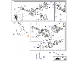 Ausgleichgetriebe Differential, hinteres, ohne ELSD, OPEL Insignia A 2.0 turbo 2.8 V6 turbo / SAAB 9-5 II 2.0 turbo 2.8 V6 turbo A20NFT A28NER, Original-Ersatzteil - OE Nr. 12824859