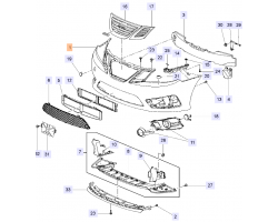 Front Bumper Skin Genuine SAAB 9-3 II ´12-14