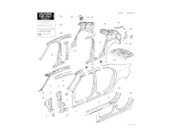 Air Outlet SAAB 9-5 II 2010-2011, Genuine Part - Part #. 12825387