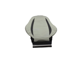 Sitzbezug Rückenlehne Sitz vorne links Rückenlehnenüberzug Leder beige / schwarz Trim Colour L63, SAAB 9-3 II 2012-2014,  Original-Ersatzteil - OE Nr. 12827465