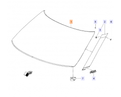 WINDSCREEN for SAAB 9-5 II 2010-2011, Genuine Part - Part #. 12827529, LHD, Without rain sensor