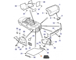 Kofferraummatte Kofferraumboden Verkleidung Kofferraum SAAB 9-3 II Cabrio Cabriolet 2004-2012, Original-Ersatzteil - OE Nr. 12830163