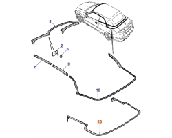 Dichtung, Karosserie SAAB 9-3 II Cabrio '04-12 Original-Ersatzteil - OE Nr. 12831790