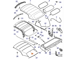 Verkleidung Dachhimmel innen beige SAAB 9-3 II Cabriolet 2004-2012, Original-Ersatzteil - OE Nr. 12833598