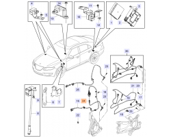 Sensor ABS Raddrehzahlsensor Geschwindigkeitssensor Vorderachse SAAB 9-5 II 2010-2011, für Fahrzeuge mit ständiger Dämpfungssteuerung / Federbein Vorderachse Sportausführung, Original-Ersatzteil - OE Nr. 12841760