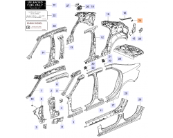 Stütze links SAAB 9-5 II 2010-2011, Original-Ersatzteil - OE Nr. 12844164