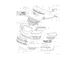 Cover Bumper front SAAB 9-5 II 2010-2011, SAAB Genuine Part