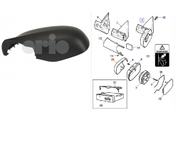 Abdeckung Außenspiegel links SAAB 9-3 II '10 9-5 I '10 Original-Ersatzteil - OE Nr. 12845125