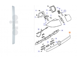 GRIFF HECKLAPPE für SAAB, Original-Ersatzteil - OE Nr. 12845238