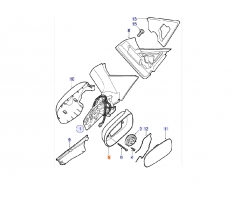 Frame Mirrors right SAAB 9-3 II '10 9-5 I '10 Genuine Part - Part #. 12845730