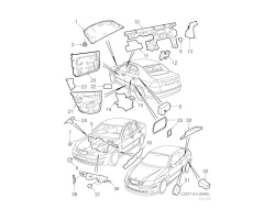 Dämmung Tür / Wasserableiter Tür SAAB 9-3 II Sportsedan / Sportkombi 2003-2012   Einbauposition: Tür hinten links