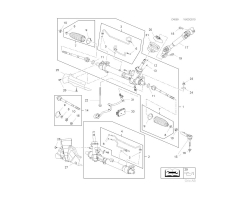 Zwischenwelle Lenksäule SAAB 9-5 II 2010-2011, für Linkslenker, Zwischenausführung, Original-Ersatzteil - OE Nr. 13219343