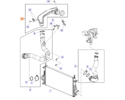 Ladeluftschlauch Ladeluft-Schlauch Rohr Ladeluftrohr Rohr Leitung Ladeluftkühler OPEL SAAB VAUXHALL 2.8 V6 turbo A28NER / A28NER Original GM 13220171