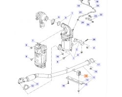 Isolierung / Buchse Aufhängung vorderes Auspuffrohr OPEL Insignia A VAUXHALL Insignia A SAAB 9-5 II 1.6 turbo (A16LET) and 2.0 CDTI (A20DTH) GM 13229780 OPEL 856423