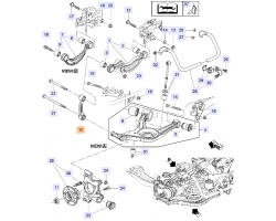 Link Joint Support Arm Rear Axle SAAB 9-5 II