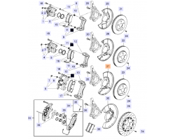 Brake Dust Shiel Brake Protection Cover Front left, Brake System 17