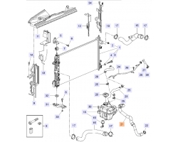 Schlauch Kühlwasserschlauch Überlaufbehälter an Motor OPEL Insignia A 2.8 V6 turbo A28NER A28NET, Original-Ersatzteil 13239140