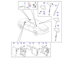 Antenne 4D Digital-Radio SAAB 9-5 II 2010-2011, Original-Ersatzteil - OE Nr. 13241209