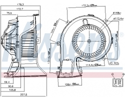 Heater Motor / Cabin Fan / Interior Ventilation Fan / Blower Motor / Heater Engine SAAB 9-3 II 2003-2012