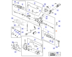 Power Steering Steering Rack SAAB 9-5 II 2010-2011, LHD Code = NE Standard front strut Variable effort steering Except reduced rack travel