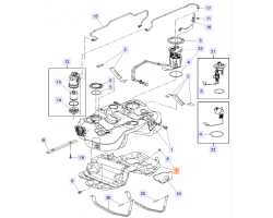 Hitzeschild Tank / Kraftstofftank SAAB 9-5 II 2010-2011, für Fahrzeuge mit Allrad-Antrieb / AWD / XWD, Original-Ersatzteil - OE Nr. 13273477