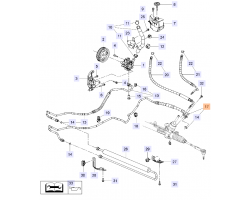 Pressure Hose Steering System / Hydraulik Pipe Power Steering Inlet Genuine SAAB 9-5 II 2.8 V6 turbo 2010-2011 A28NER A28NET 