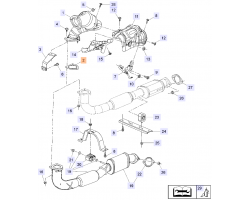 Gasket Catalytic Converter at Exhaust Pipe for OPEL / VAUXHALL Insignia A 2.8 V6 turbo A28NER A28NET, Genuine Part - Part #. 13293592