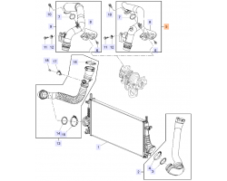 Pipe Intercooler System Inlet SAAB 9-5 II 2.0 turbo A20NFT A20NHT Model Year 2010,  Genuine Part - Part #. 13306046