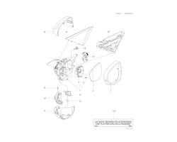 R. V. MIRROR for SAAB, Genuine Part - Part #. 13310215