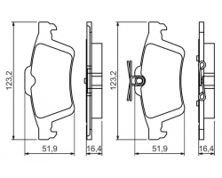 Bremsbeläge hinten (Satz) CITROEN C5, FORD Focus / Transit / C-Max / Tourneo / Grand C-Max / Kuga, OPEL Vectra / Signum / GT, PORSCHE 911, SAAB 9-3 II, VOLVO V40 / V50 / C30 / C70 / S40