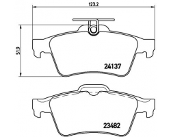 Bremsbeläge hinten (Satz) CITROEN C5, FORD Focus / Transit / C-Max / Tourneo / Grand C-Max / Kuga, OPEL Vectra / Signum / GT, PORSCHE 911, SAAB 9-3 II, VOLVO V40 / V50 / C30 / C70 / S40