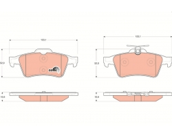 Bremsbeläge hinten (Satz) CITROEN C5, FORD Focus / Transit / C-Max / Tourneo / Grand C-Max / Kuga, OPEL Vectra / Signum / GT, PORSCHE 911, SAAB 9-3 II, VOLVO V40 / V50 / C30 / C70 / S40