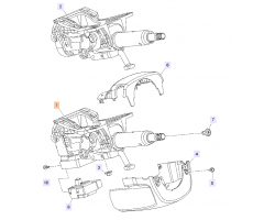 Steering Column Steering Shaft SAAB 9-5 II 2010-2011, suits up to Chassis No -B4004458, Lock Control, Genuine Part - Part #. 13328340