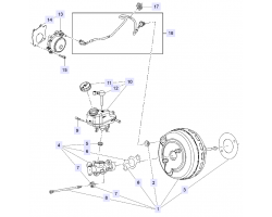 Brake Cylinder Assembly Brake Booster OPEL VAUXHALL Insignia A Cascada / SAAB 9-5 II 2010-2011 GM # 13335000, 13286441, 13286445, 13286450