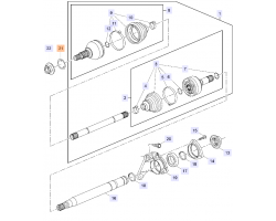 Unterlegscheibe für Sechskantmutter Antriebsgelenk vorne außen SAAB 9-5 II 2010-2011, Original-Ersatzteil - OE Nr. 20825083, 0.521mm