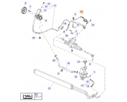 Hose / Pipe / Return Line Power Steering Gear Outlet Hose SAAB 9-5 II 2010-2011 2.0 turbo A20NFT A20NHT