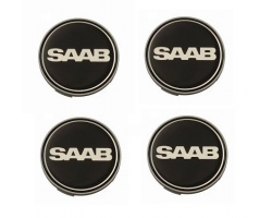 4x Nabendeckel / Radkappe schwarze Version SAAB 9-3 II 