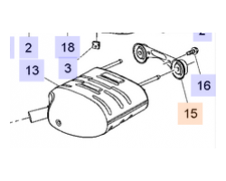 Suspension Exhaust System / Bracket / Extension Rear Silencer OPEL / VAUXHALL Insignia A