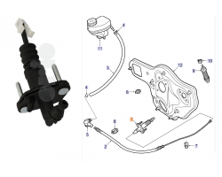 Kupplungsgeberzylinder Geberzylinder Kupplung VAUXHALL Vectra C / SAAB 9-3 II 2003-2014, NUR FÜR RECHTSLENKER / RHD Original-Ersatzteil - OE Nr. 24412669