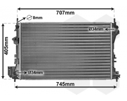 Wasserkühler Kühler OPEL Vectra C Signum 2.0 turbo Benziner Z20NEL Z20NER Z20NET und 2.2 Turbodiesel Y22DTH Y22DTL Y22DTR 