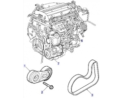 Riemenspanner + Polyriemen Original SAAB 9-3 II 1.8t / 2.0t / 2.0T